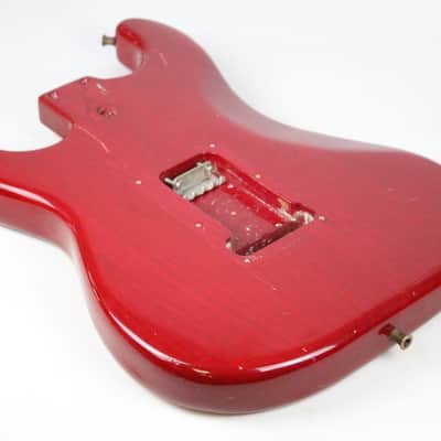 RARE 1979 Vintage Fender Stratocaster ~Killer RELIC~ Factory Wine Red Ash BODY Strat USA 1970s CBS Era image 11
