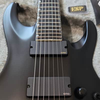 ESP Horizon NT-7B E-II BRAND NEW! Satin Black Matte 7 String Baritone EMG 2015 NOS New Old Stock 40th Anniversary Seven String Guitar image 15