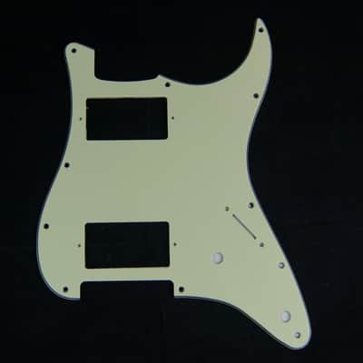 Custom Guitar Pickguard For Strat HH 2-pot Layout, 3ply Mint Green
