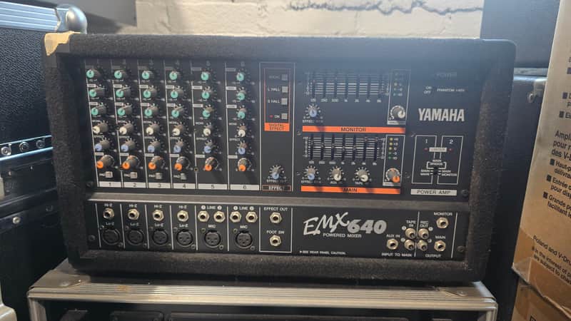 Yamaha EMX640 6 Channel Powered Mixer Dual Amp image 1
