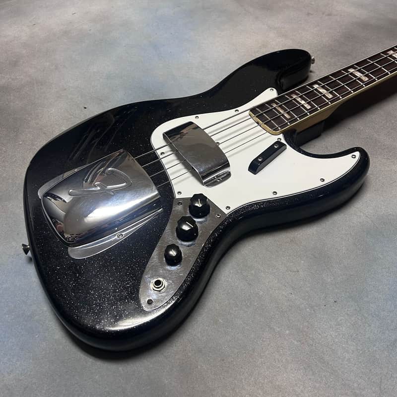 1966 Fender Jazz Bass Black Sparkle w/Matching Headstock w/OHSC image 1