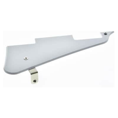 Solid White 1 Ply LP Guitar Pickguard with Nickel Stainless Steel Bracket and Steel Mounting Screws for USA Les Paul image 3