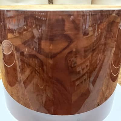 WALNUT BURL and Maple 6 ply core Drum Shell 7 pcs set - Clear gloss polished BEST OFFERS ACCEPTED! image 12