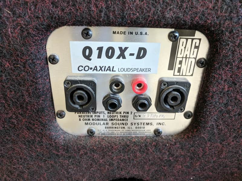 Bag End Q10X-D 4x10” (1xCoaxial) Deep Red Bass, Guitar | Reverb