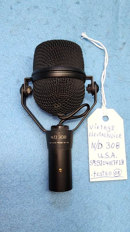 Electro-Voice N/D308 Dynamic Cardioid Microphone with Pivoting Head 1990's - Black image 1