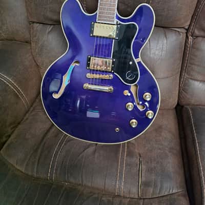 Epiphone Sheraton II Pro with Pau Ferro Fretboard 2019 - Midnight Sapphire with hard case image 2