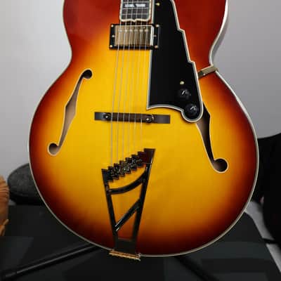 D'Angelico Excel EXL-1 Hollowbody Guitar with Case - Dark Iced Tea Burst image 1