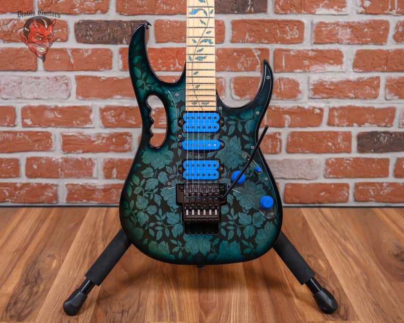 Ibanez JEM77-BFP Steve Vai Signature Blue Floral Pattern | Reverb