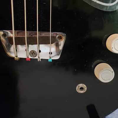1964 Danelectro Made Silvertone Model 1444 U1 Black Short Scale Bass Guitar Orig Hard Shell Case image 3