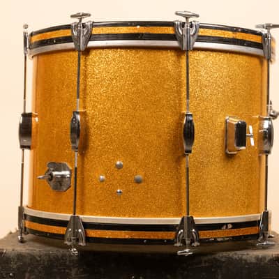 Vintage Camco 14x20 Gold Sparkle Tuxedo Bass Drum image 7