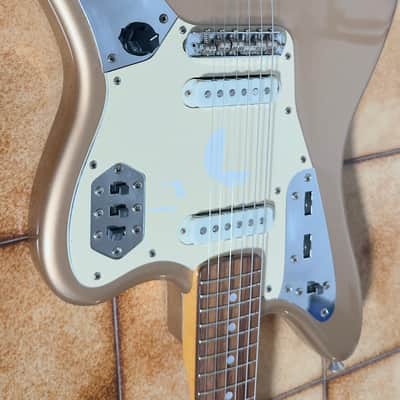 Fender JG-66 Rare Jaguar Reissue MIJ 2002 matching headstock shoreline gold japan set pickups MS Tornade 62’ image 8