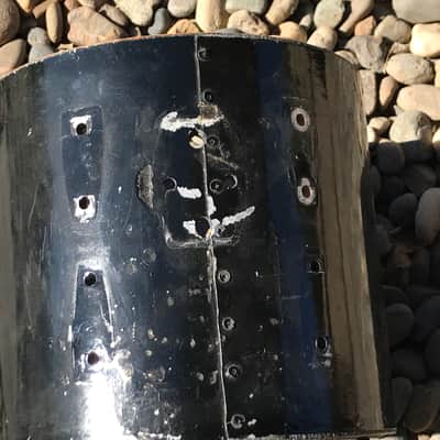 Ludwig 9x10 Project shell Keystone Monroe Era  Late 80’s  - Black Painted over Silver sparkle. image 3