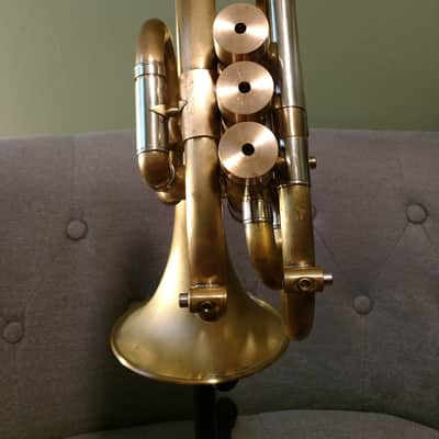 Brasspire P7 Upturned Bell Brushed Pocket Trumpet image 2