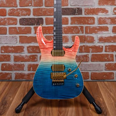 ESP Original Series Horizon-CTM FR/FM Flamed Maple Top See Thru Blue-Red Gradation 2021 w/OHSC image 4