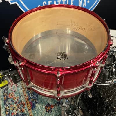 Tommy Lee's Motley Crue "Girls, Girls, Girls" Tour Pearl Free Floating Snare Drum. SIGNED! image 4