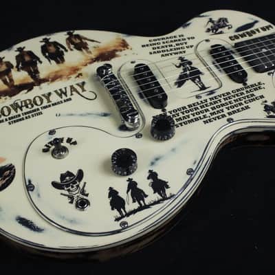Custom Painted and Upgraded Epiphone Les Paul SL - Aged and Worn With Graphics image 13