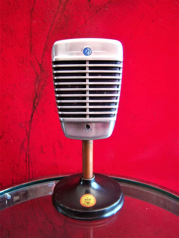 Vintage 1950's Shure 51 dynamic Microphone Nat King Cole | Reverb