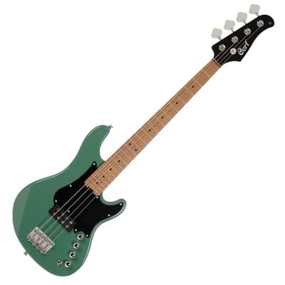 Cort GB-Short Scale Forest Green 30" 4 String Bass Guitar Markbass MB-1 Preamp Humbucker image 1
