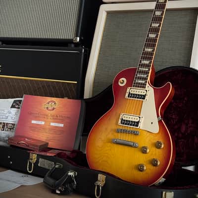 Gibson GOOD WOOD Custom Shop 1958 Les Paul Std. Reissue R8 1.Hd, Washed Cherry, Good Wood Era, S.Duncan Slash PU´s​​ 2005 - Washed Cherry Burst image 14