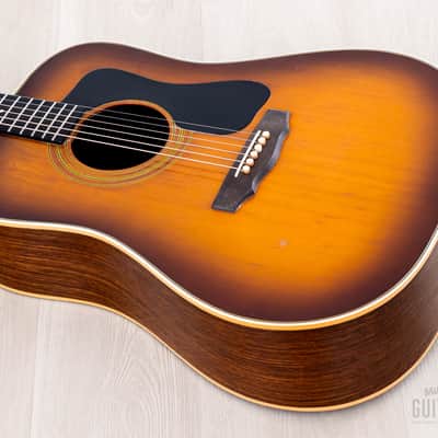 1977 Guild D-50 Bluegrass Special Vintage Dreadnought Acoustic Guitar Sunburst w/ Case, USA Westerly image 11