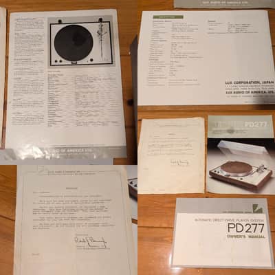 Luxman PD-277 Vintage Direct-Drive Turntable (1970s) - Rare Single-Owner CIB Matched Serial Double Box Time Capsule Bundle image 16