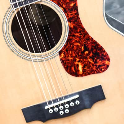 Guild BT-258E Deluxe Baritone Natural 8-String Jumbo Acoustic Electric Guitar image 9
