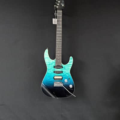 Charvel Pro-Mod Plus Dinky DK24 HSS 2PT QM 2026 - Present - Blue Curaçao image 1