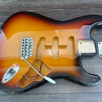 Fender Japan ST62 Stratocaster Body Sunburst with Original Bridge Made in Japan image 1