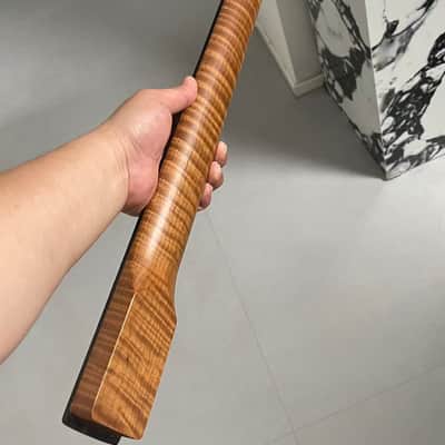 1 round-end stainless steel AAAA 22frets roasted flame Maple 22fret Roasted flame Maple Electric guitar neck Ebony fingerboard。 image 6