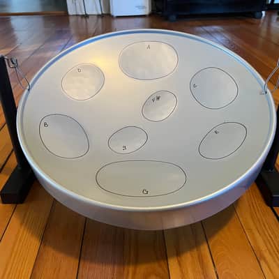 Panyard Jumbie Jam Steel Drum Kit - Table Top Stand - Silver Pan (G) W1084 image 2