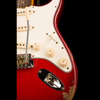 Used Fender Custom Shop 1963 Stratocaster Heavy Relic Crimson Burst - Truetone Color Set with OHSC image 5