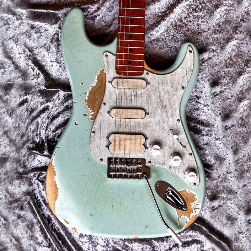 Build to Order GB Liuteria Traditional Strato Custom shop - Light blue relic image 1