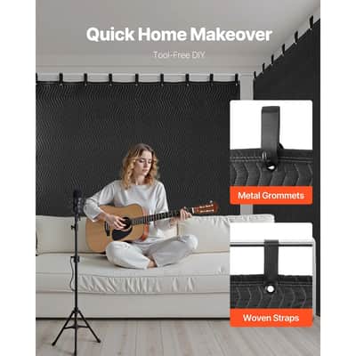2-Pack 96" x 80" Heavy-Duty Sound Dampening Blankets, Extra-Large Acoustic Noise Reduction & Moving Protection Covers image 6