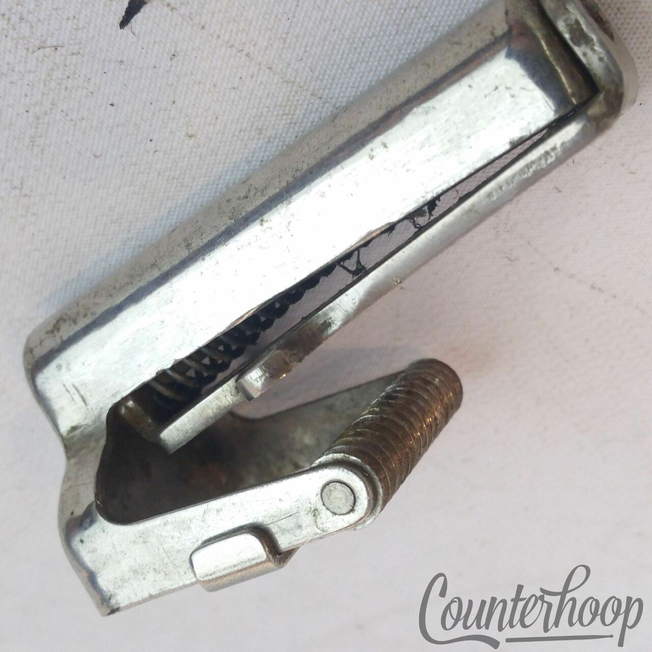 Leedy Hoop-Mount Strainer Butt Plate Vintage1900s Nickel Snare Drum Indianapolis — main photograph