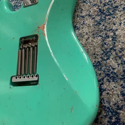 Rocketfire S-style Guitar Surf green image 13