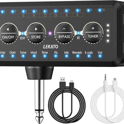 Guitar Headphone Amplifier Rechargeable Guitar Headphone Amp with Multi Effects - Amp Models, IR Loading, Tuner, Portable Bass Guitar Headphone Amplifier Delay Reverb Chorus Overdrive image 1