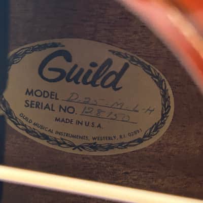 1975 Guild D-25M LH Vintage Acoustic w/ LR Baggs Pickup + Case image 3