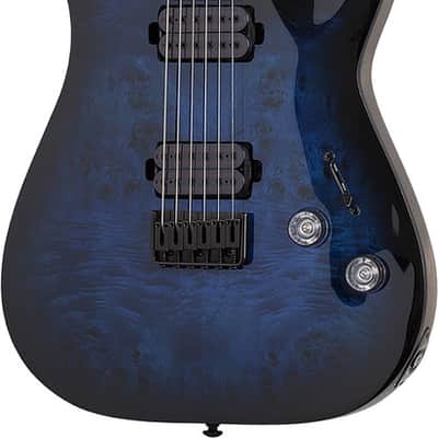 Schecter Omen Elite-6 - See Thru Blue Burst (2452) image 2