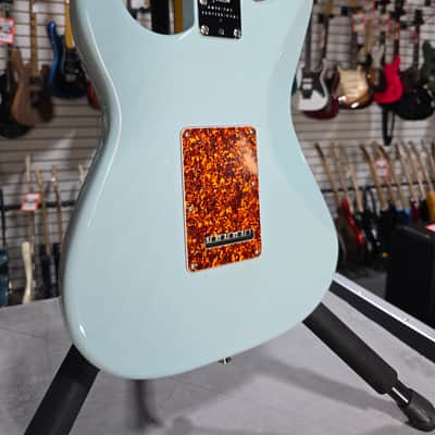 Fender American Professional II Thinline Stratocaster Electric Guitar - Transparent Daphne Blue w/OHSC & PLEK*D #035 image 7