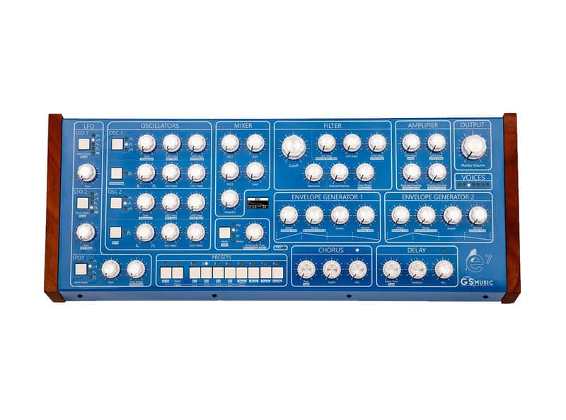 Immagine GS Music GS e7 Polyphonic Analog Synthesizer Desktop Module (Blue) [B-STOCK] - 1