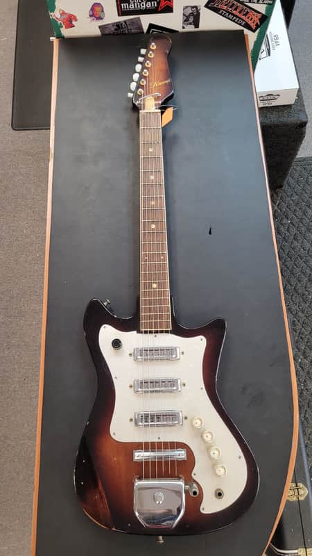 Kawai 3-Pickup Electric Guitar 1960s - Violin burst image 1