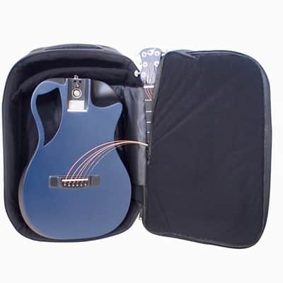 Journey Instruments OF660  Carbon Fiber Collapsible Travel Guitar w/Bag & Pickup Blue image 8