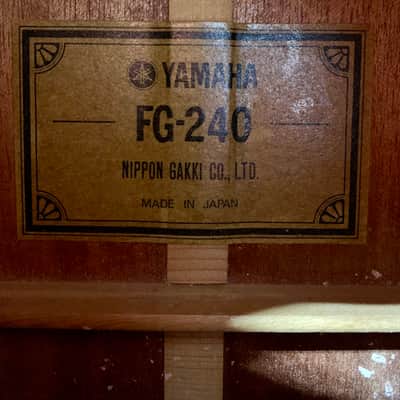 Yamaha FG-240 MIJ 1970s Natural Vintage Made in Japan W/ Hard Case image 23