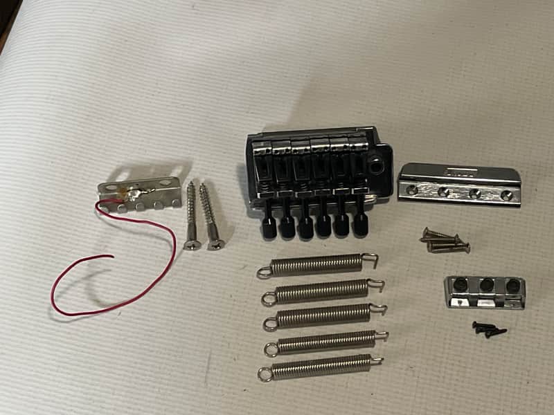 1980's Korean Ibanez RG250 Series Guitar Powerocker DX Power Rocker Black Factory Tremolo Bridge Set image 1