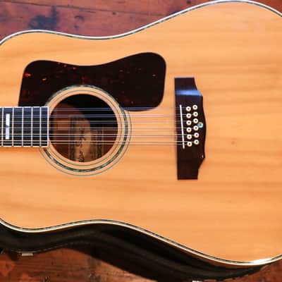 Rare Vintage Kiso Suzuki Dreadnought D55 Replica c.1972 + Pro Setup +Japan! (after the Guild style) image 11