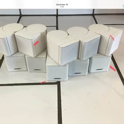 Bose Jewel cube speakers white 5 each-note pics image 8
