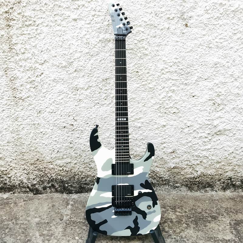 ESP E-II M-II Neck-Thru Urban Camo Electric Guitar (Made in Japan