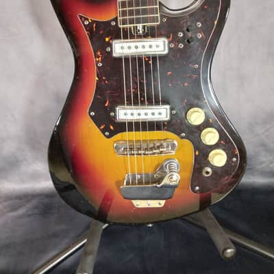 Silvertone Rare, Vintage, Made in Japan, Electric Guitar Model 319-14109? 1960s - Tobacco Burst image 2