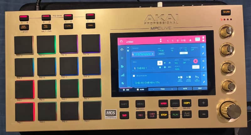 Akai MPC Live - Gold Edition + USB Keyboard MIDI Controller + Magma Case image 1