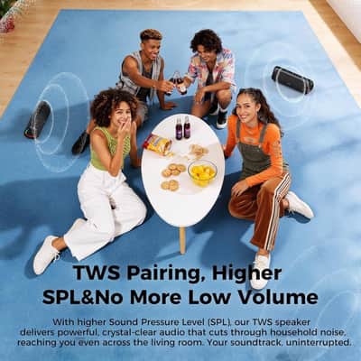 20W Wireless Bluetooth Speaker with HD Audio, IPX5 Water Resistance, Long Battery Life & TWS Connection for Travel, Parties and Outdoor Use image 6